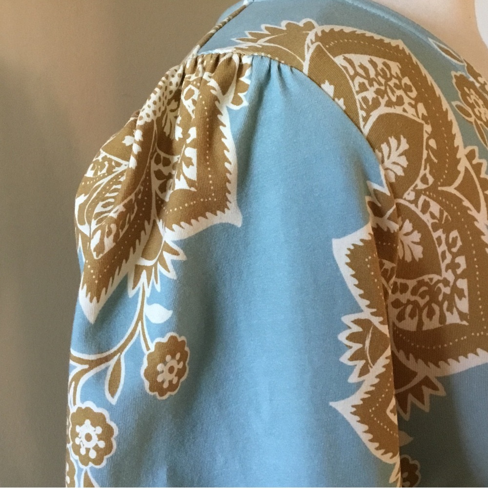Spartina 449 Diane Jersey Knit Mini Dress Calm Waters Medallion - Picture 9 of 15